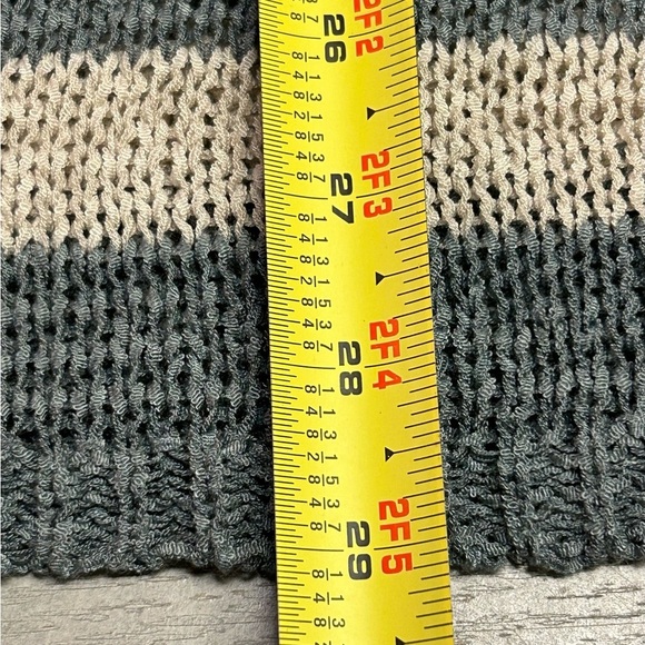 Easel Sweater Womens‎ Size Large Light Weight Stretchy Gray And Cream Boho - Picture 8 of 12